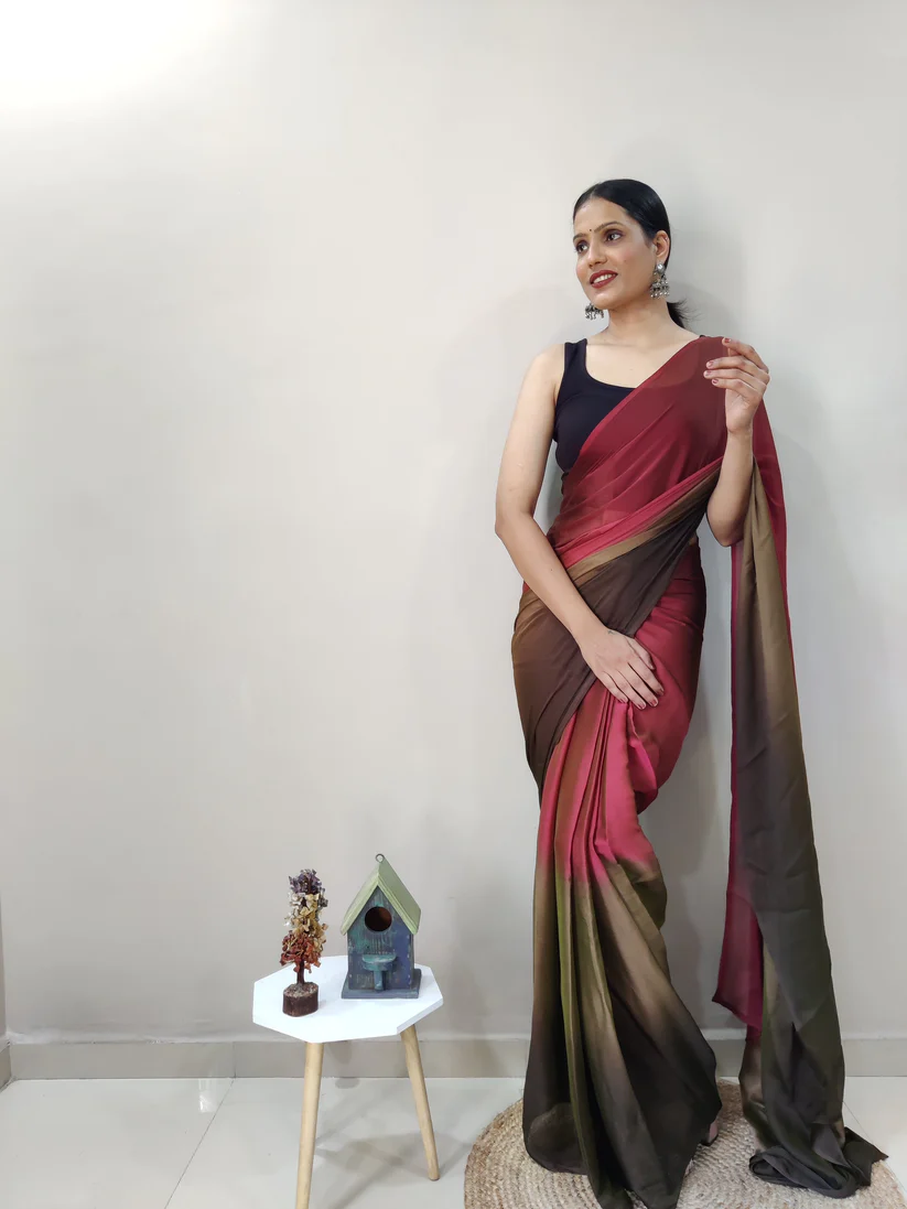 1-MIN READY TO WEAR SAREE IN PREMIUM IMPORTED SILK