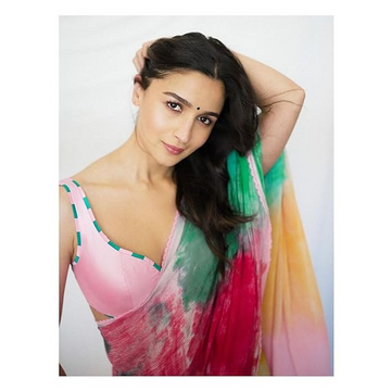 1 MIN READY TO WEAR SAREE IN Latest Multi Colour Alia Bhatt Wear Saree