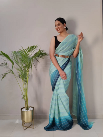 1-MIN READY TO WEAR SAREE IN PREMIUM CHIFFON SILK