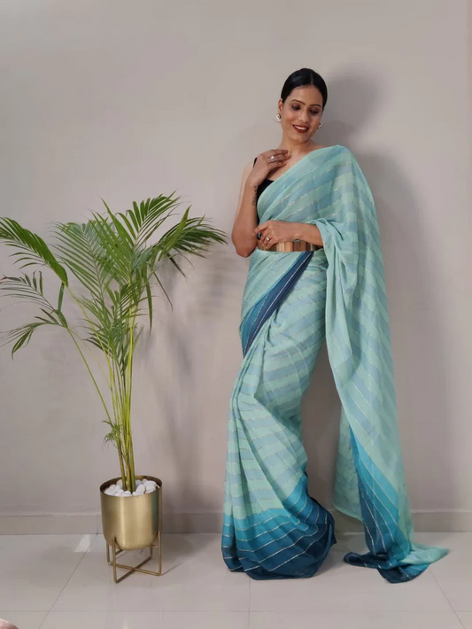 1-MIN READY TO WEAR SAREE IN PREMIUM CHIFFON SILK